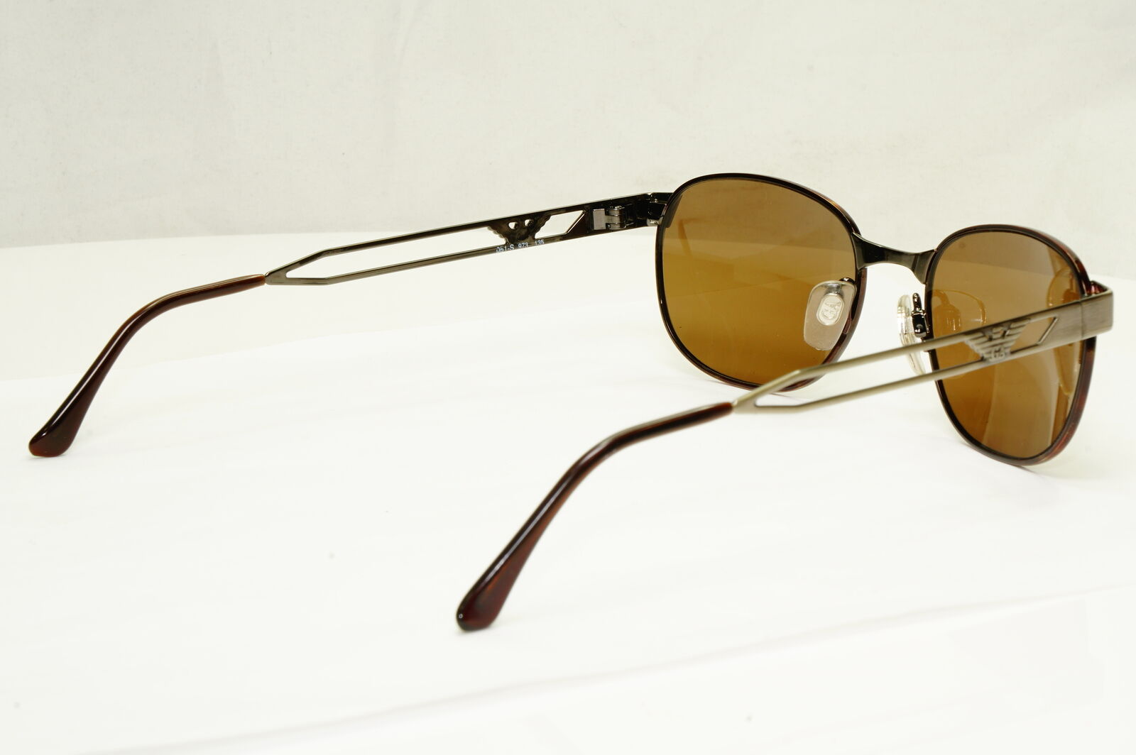 Emporio Armani 1997 Vintage Metal Sunglasses Mens Womens Silver Eagle 051 973