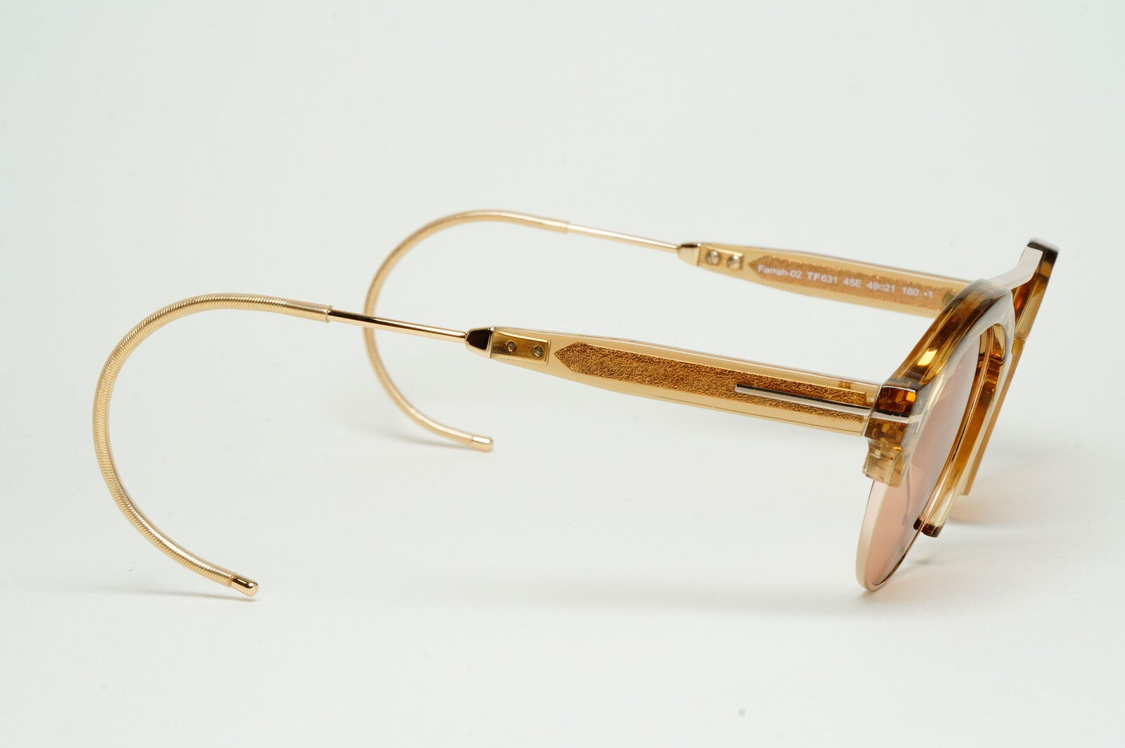 Tom Ford Sunglasses Farrah-02 Ear Loop Brown Honey Gold FT0631 TF 631 45E