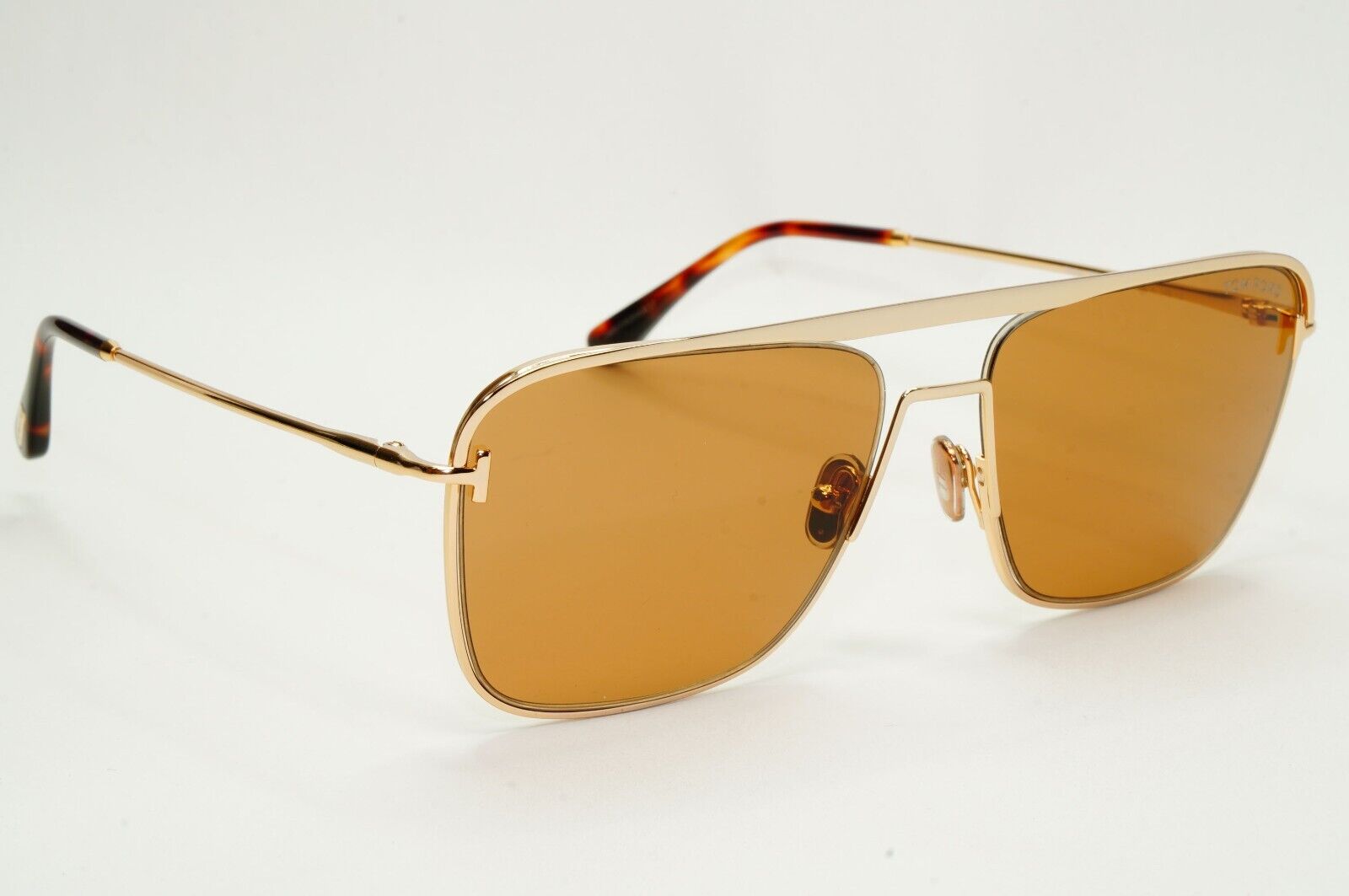 Tom Ford Sunglasses Nolan Gold Brown Square Navigator FT0925 TF 925 28E 60mm