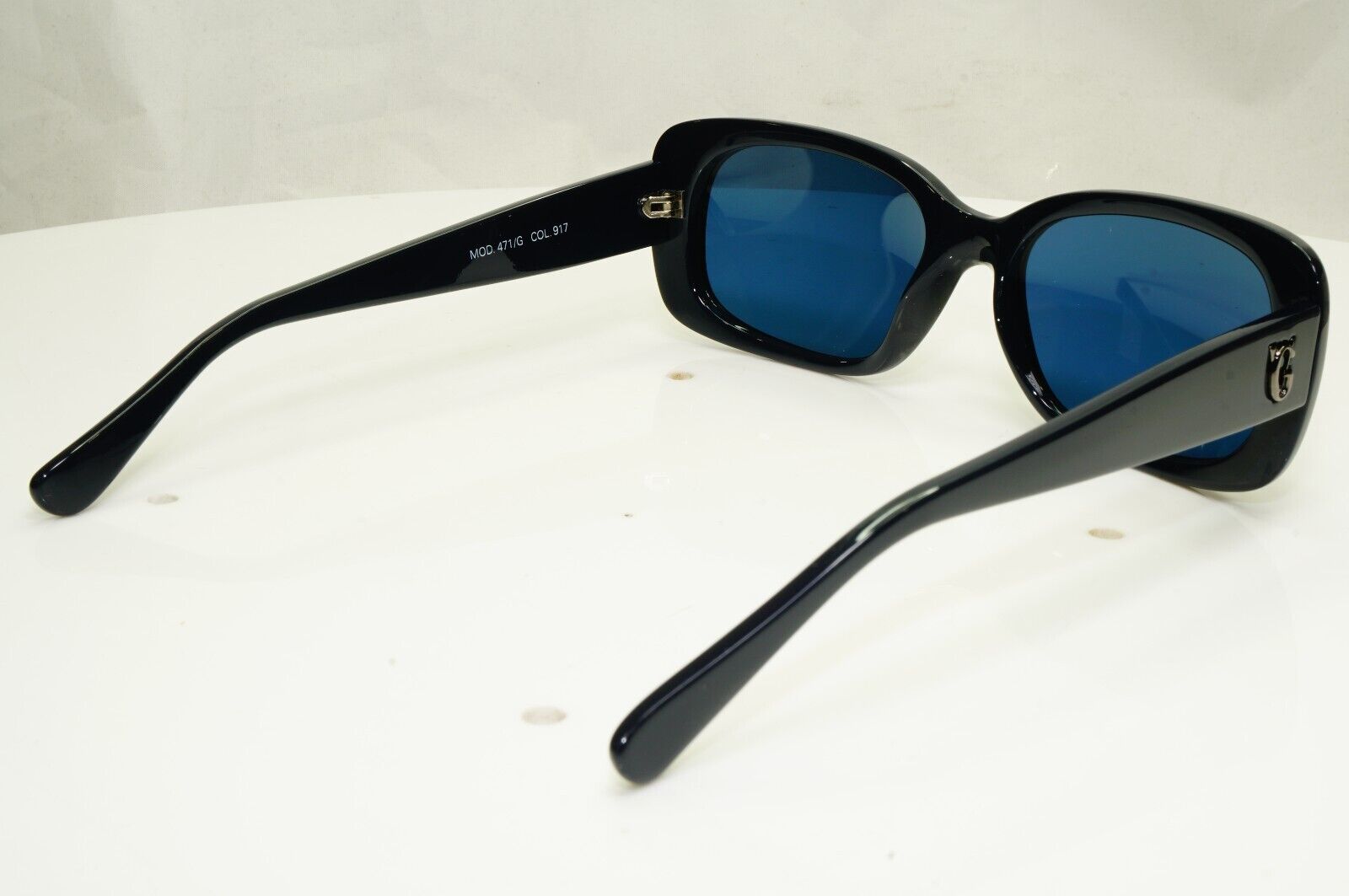 Gianni Versace Sunglasses Vintage 1996 Square Dark Blue MOD 471/G COL 917
