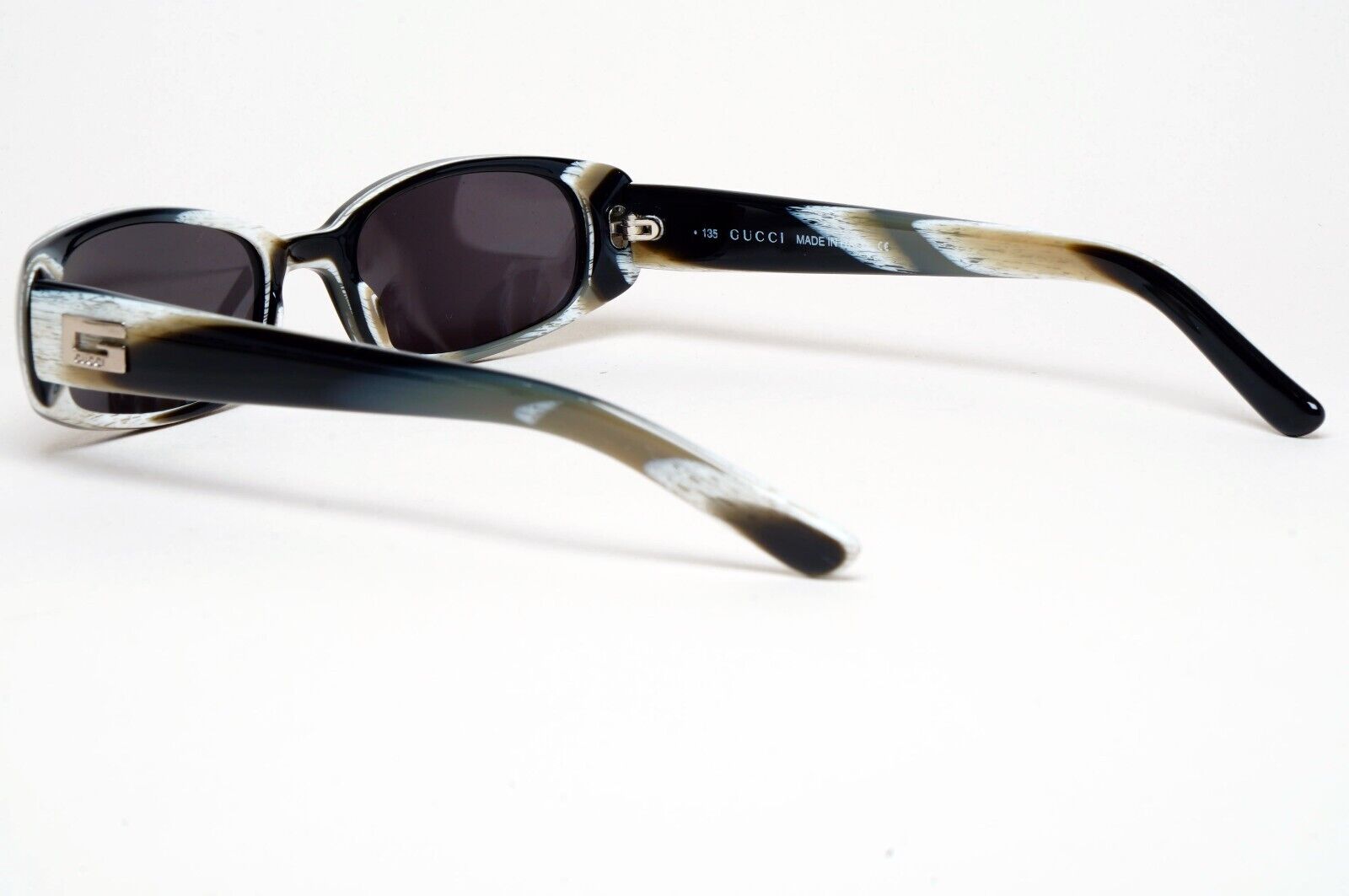 Gucci Sunglasses 1998 Vintage Rectangle Small Black Marble GG 2452/S 5MY 170125