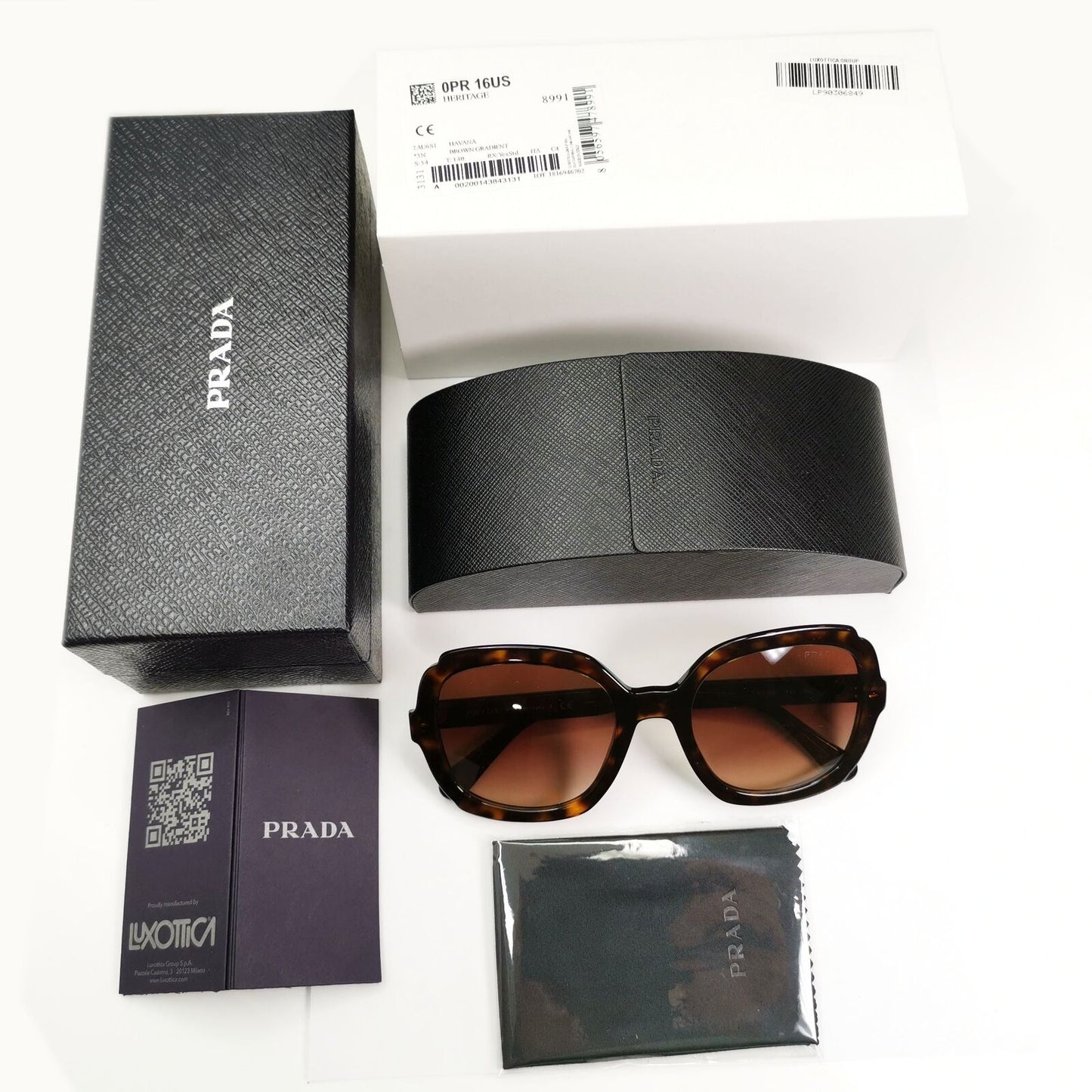 Prada Tortoise Milano Sunglasses Brown Gradient SPR SPR 16U 2AU-6S1 PR16US