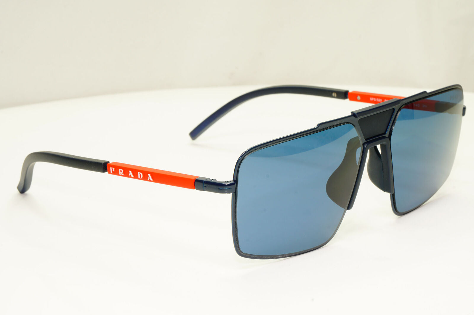 Prada Blue Square Sunglasses Mens Square Red Designer SPS 52X PS52XS 06S-07L