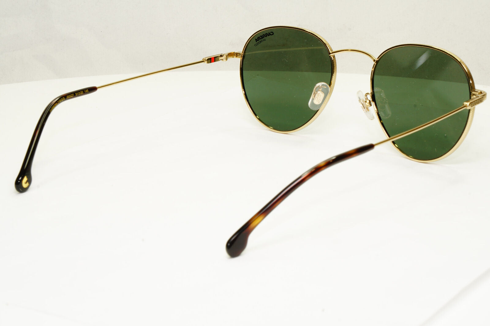 Authentic Carrera Mens Round Gold Green Memory Metal Sunglasses 216 G J5GQT