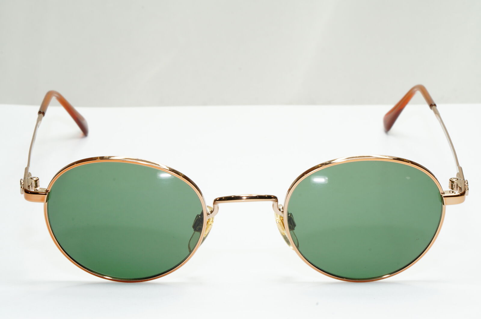 Emporio Armani Sunglasses 1997 Vintage Round Small Gold Green Eagle 008-S 806