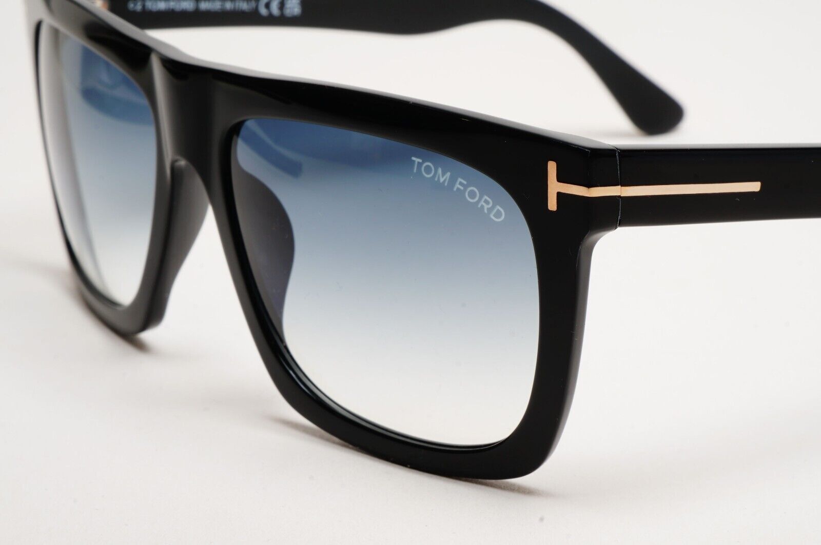 Tom Ford Sunglasses Morgan Black Glossy Blue Square FT0513 TF 513 01W 57mm