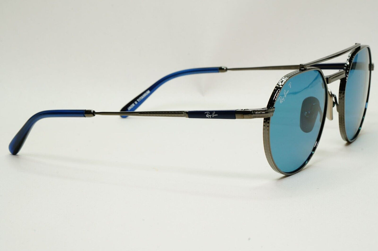 Ray-Ban Sunglasses Jack II Titanium Polarized Gunmetal Blue RB 8265 3142/S2 51mm