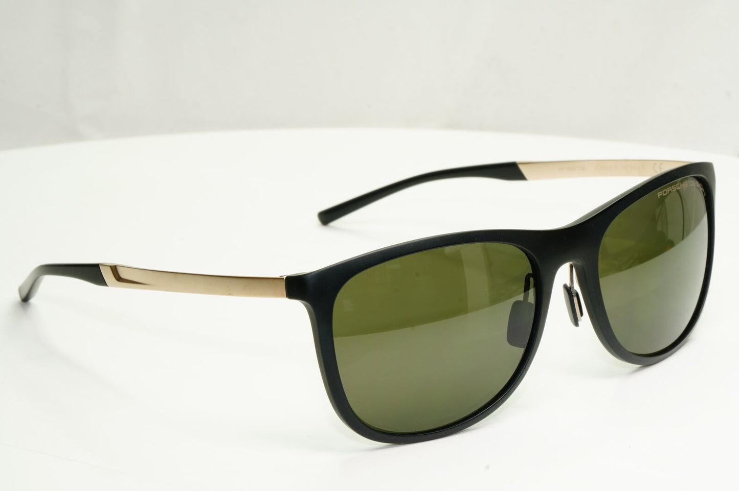 Porsche Design Titanium Polarised Sunglasses Japan Gold Black Green P8672 C