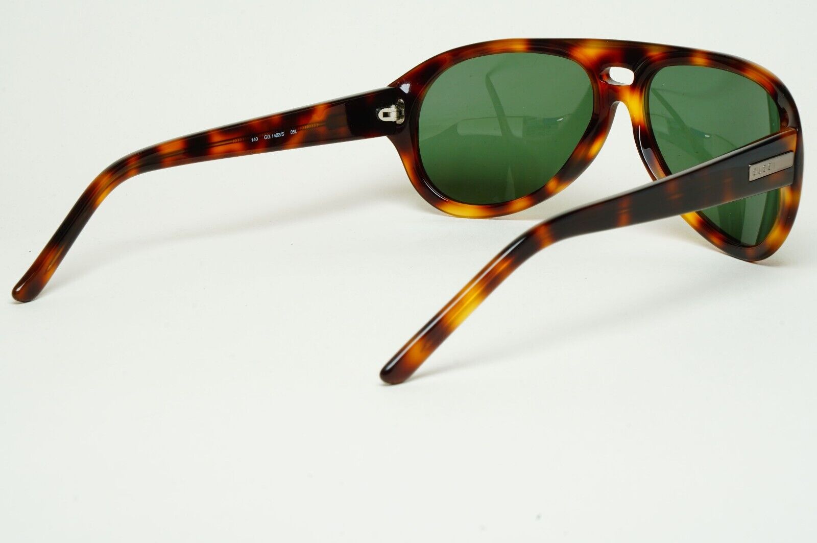 Gucci Sunglasses 1998 Vintage Brown Tortoise Green Pilot GG 1422/S 05L 310125