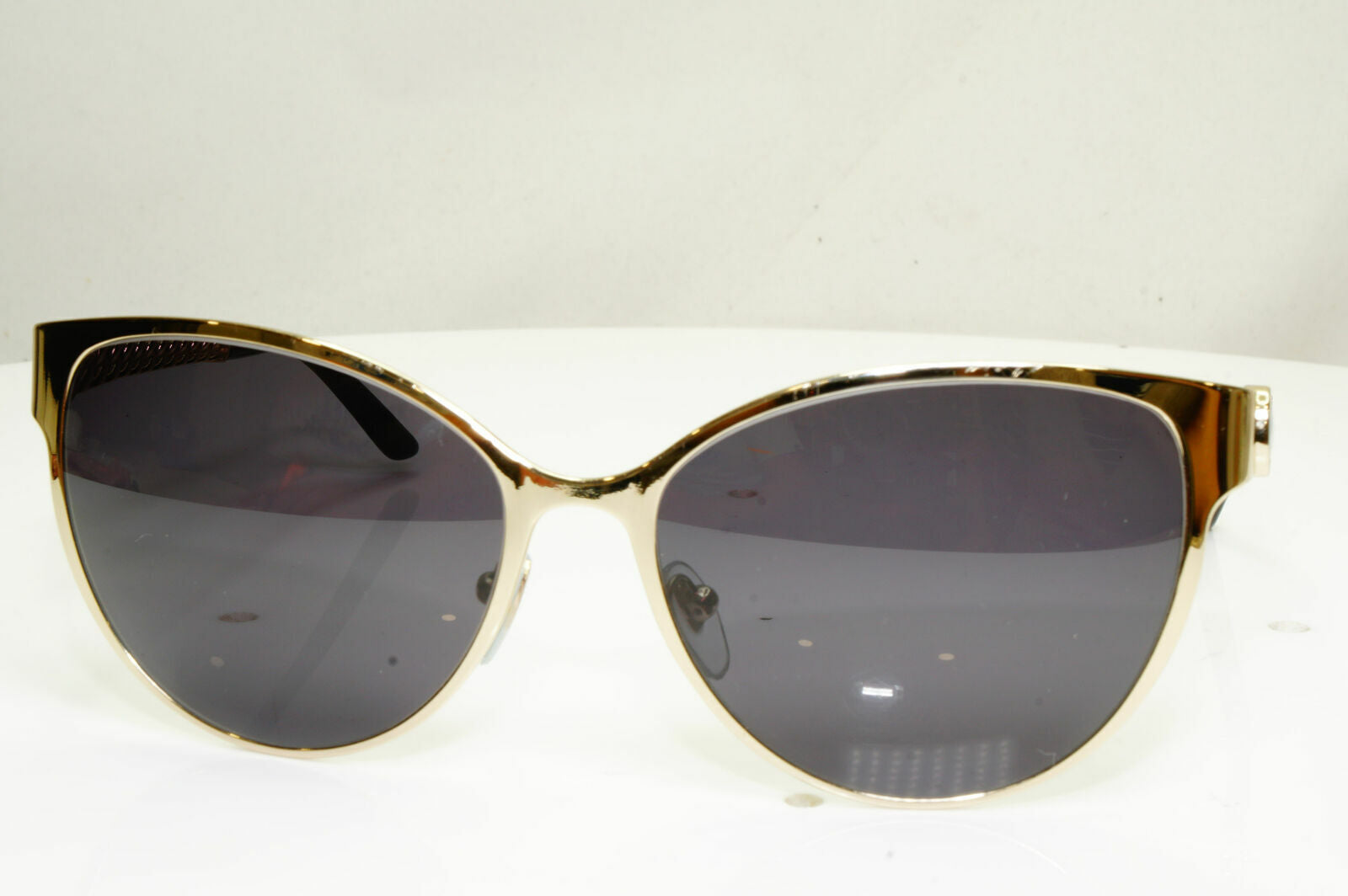 Bvlgari Sunglasses Pearl Gold Chain Black Metal Square Women 6070-H 278/8H 30617
