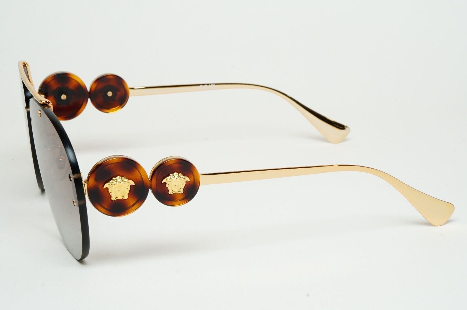 Versace Sunglasses Rimless Pilot Gold Medusa Brown MOD VE 2250 1488/89