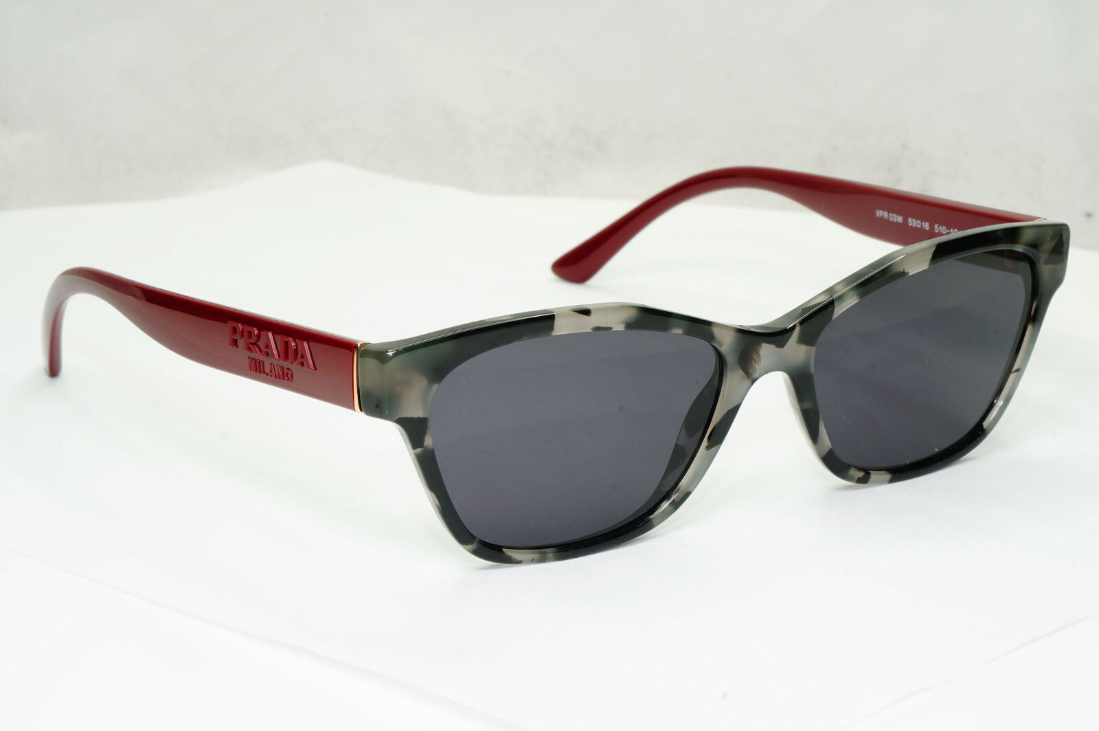 Prada Sunglasses Black Burgundy Red Tortoise PR03WV VPR 03W 510-1O1 180323