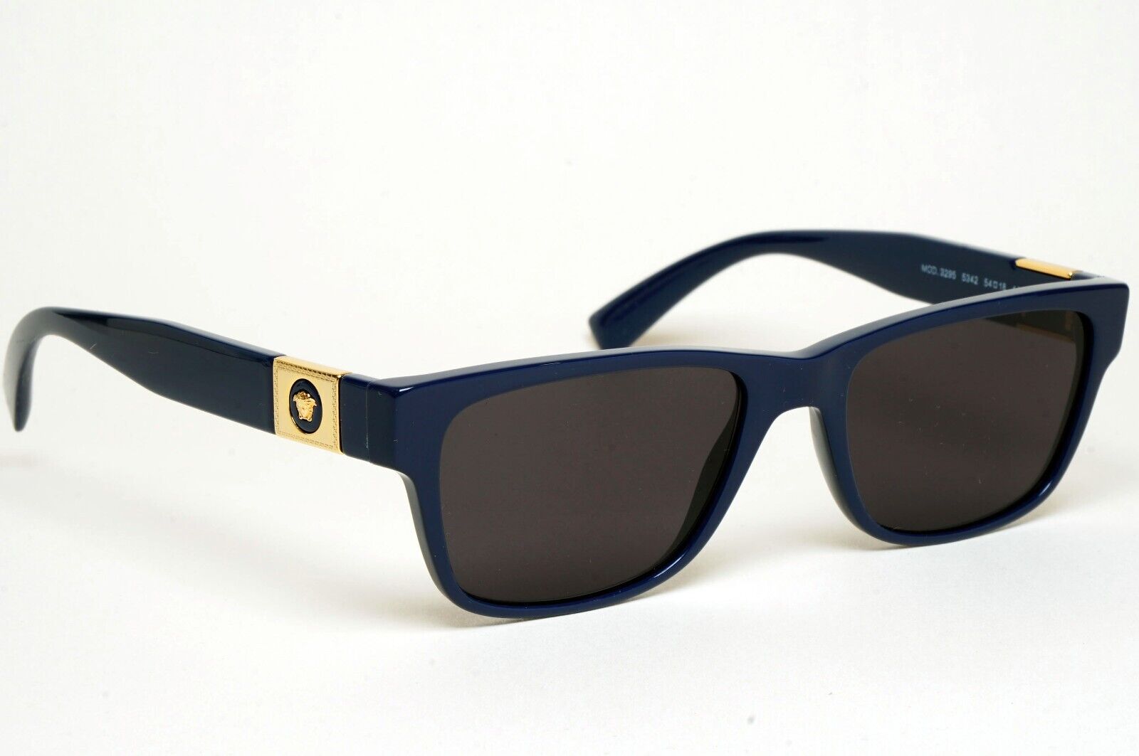 Versace Sunglasses Dark Blue Gold Medusa Square Rectangle MOD VE 3295 5342 54mm