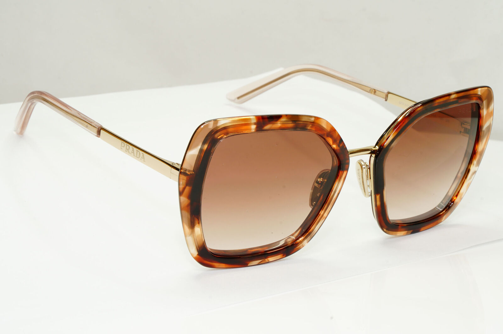 Prada Sunglasses Brown Caramel Tortoise Gold Gradient PR53YS SPR 53Y 04Y-0A6