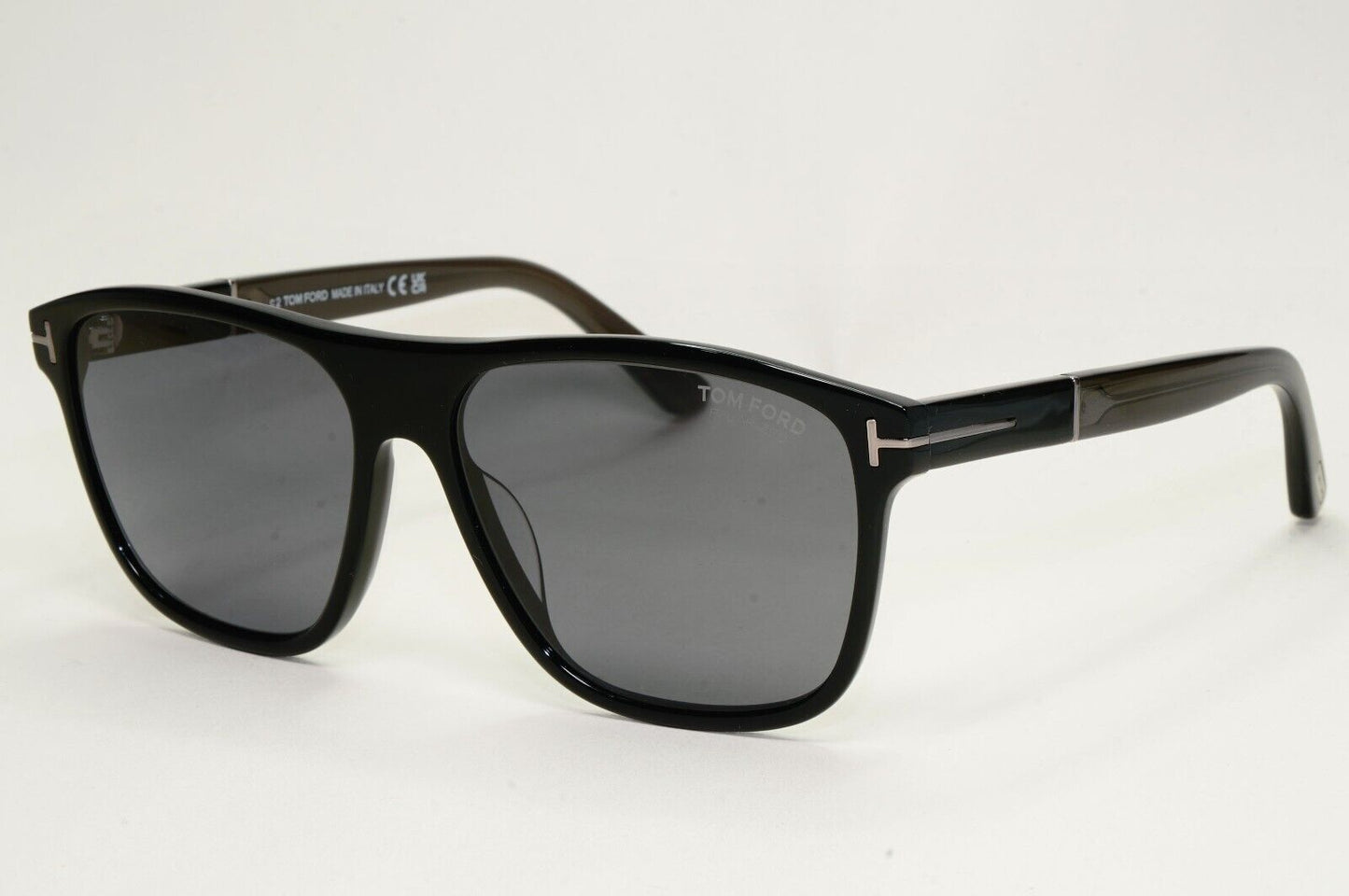 Tom Ford Sunglasses Black Polarised Square Frances FT1081-N TF 1081-N 01D 58mm