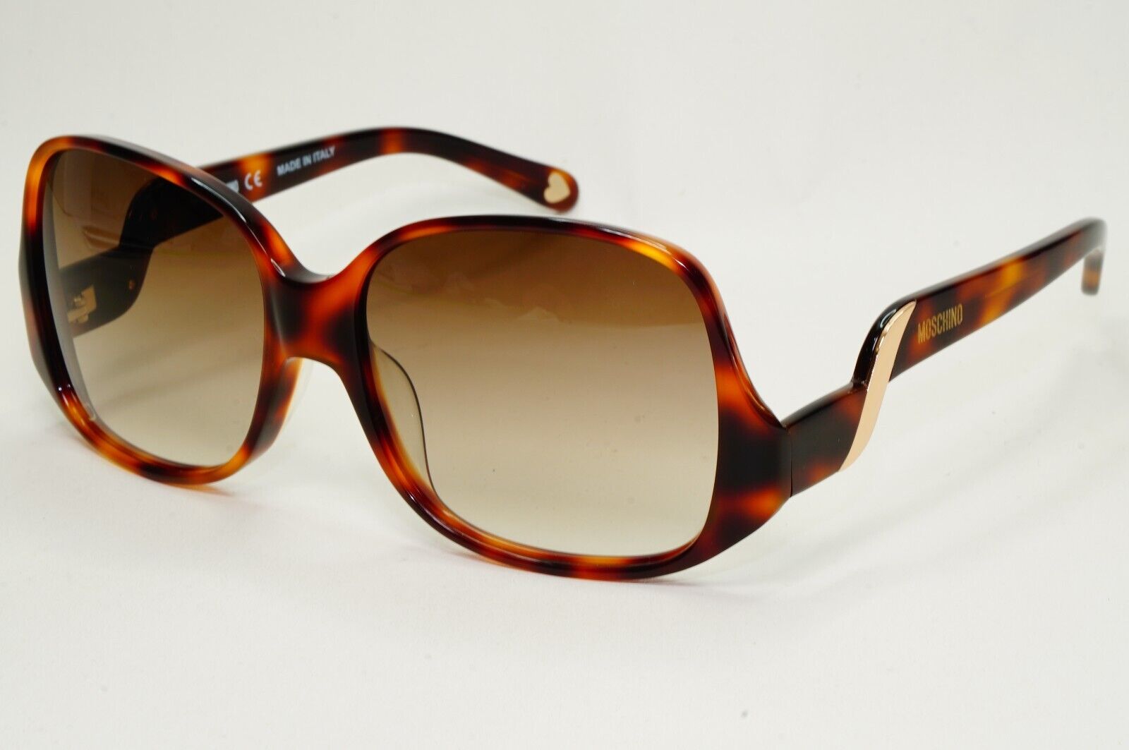 Moschino Sunglasses 2005 Vintage Brown Tortoise Square Gradient MO565 02 101124