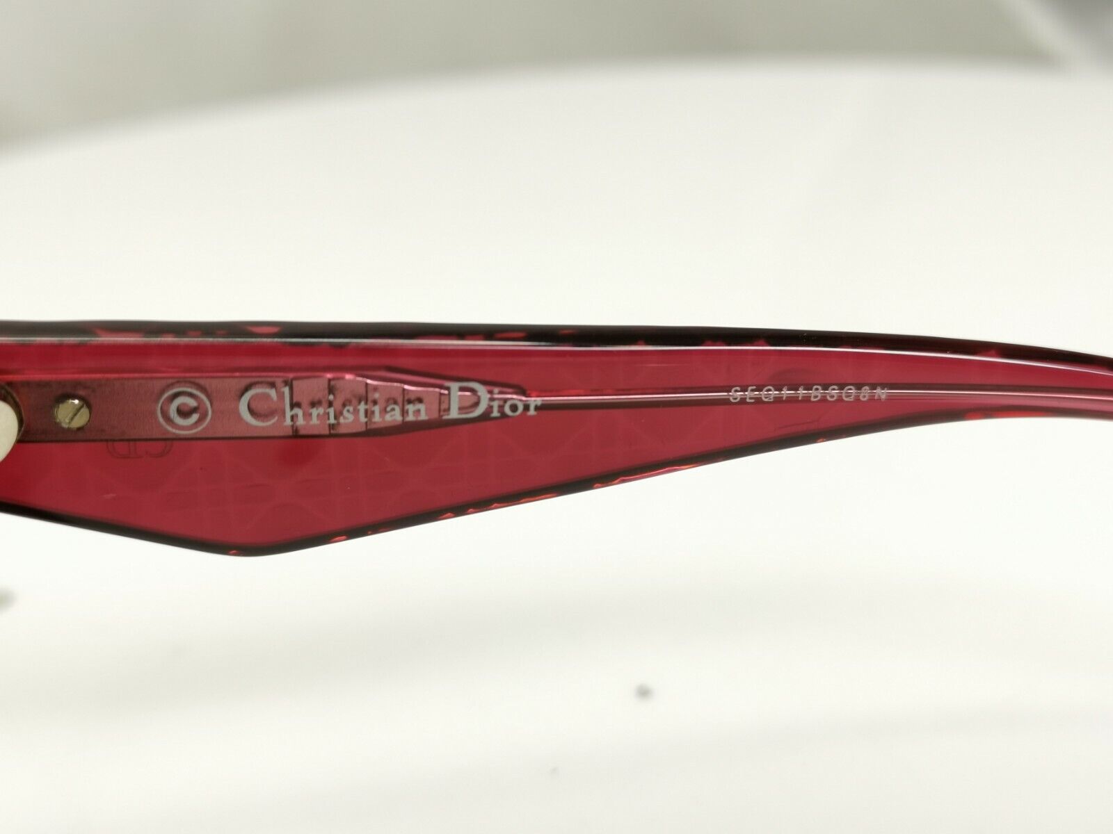 Authentic DIOR Womens Sunglasses Burgundy Vintage Silver Mirror Very 1 31094