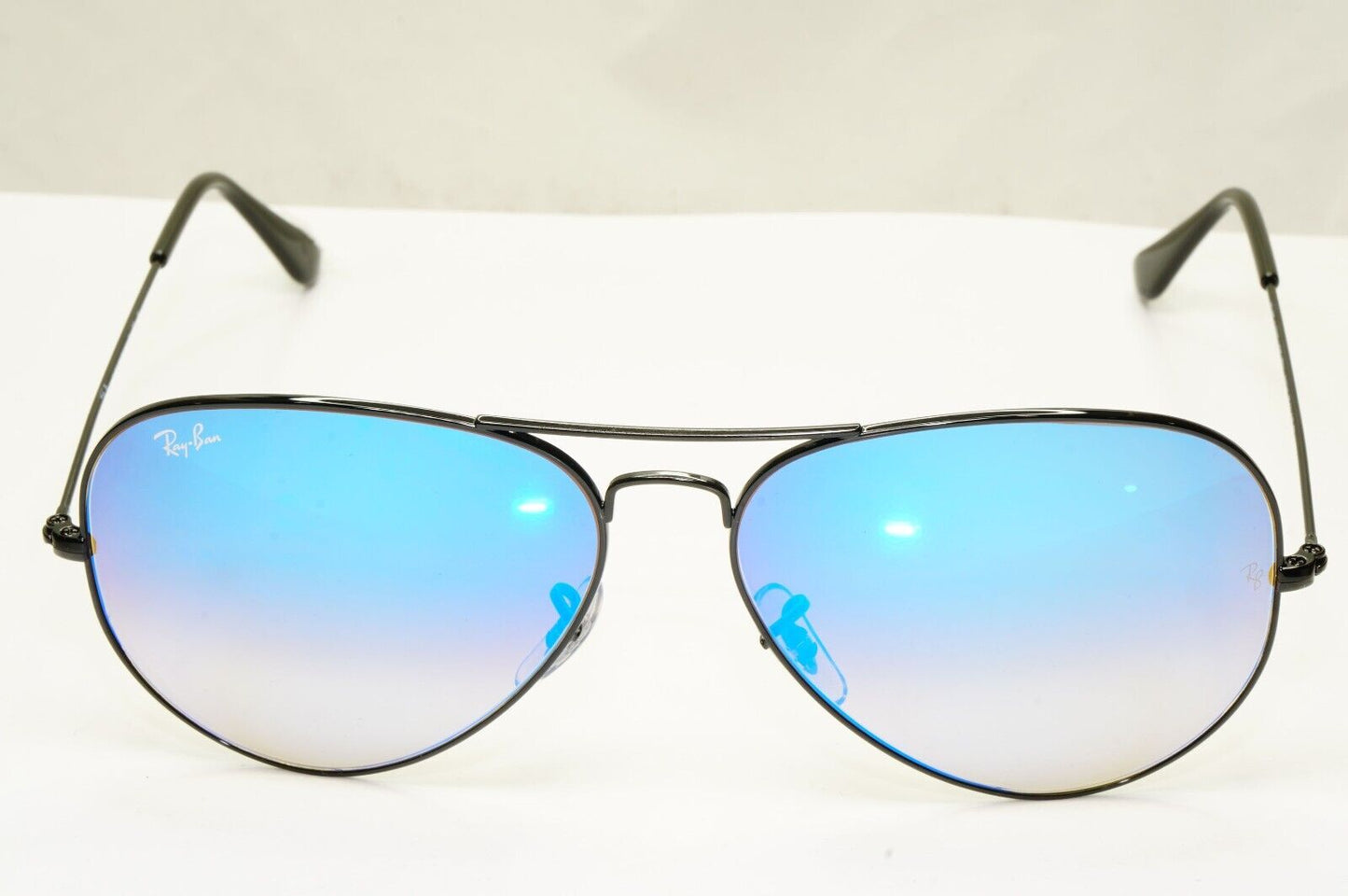 Ray-Ban Sunglasses Aviator Blue Mirror Brown Gradient Black Flash RB 3025  62mm
