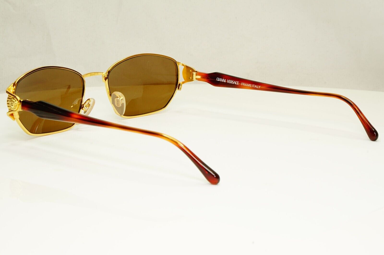 Gianni Versace 1995 Vintage Gold Medusa Havana Brown Sunglasses MOD G45 COL 19L
