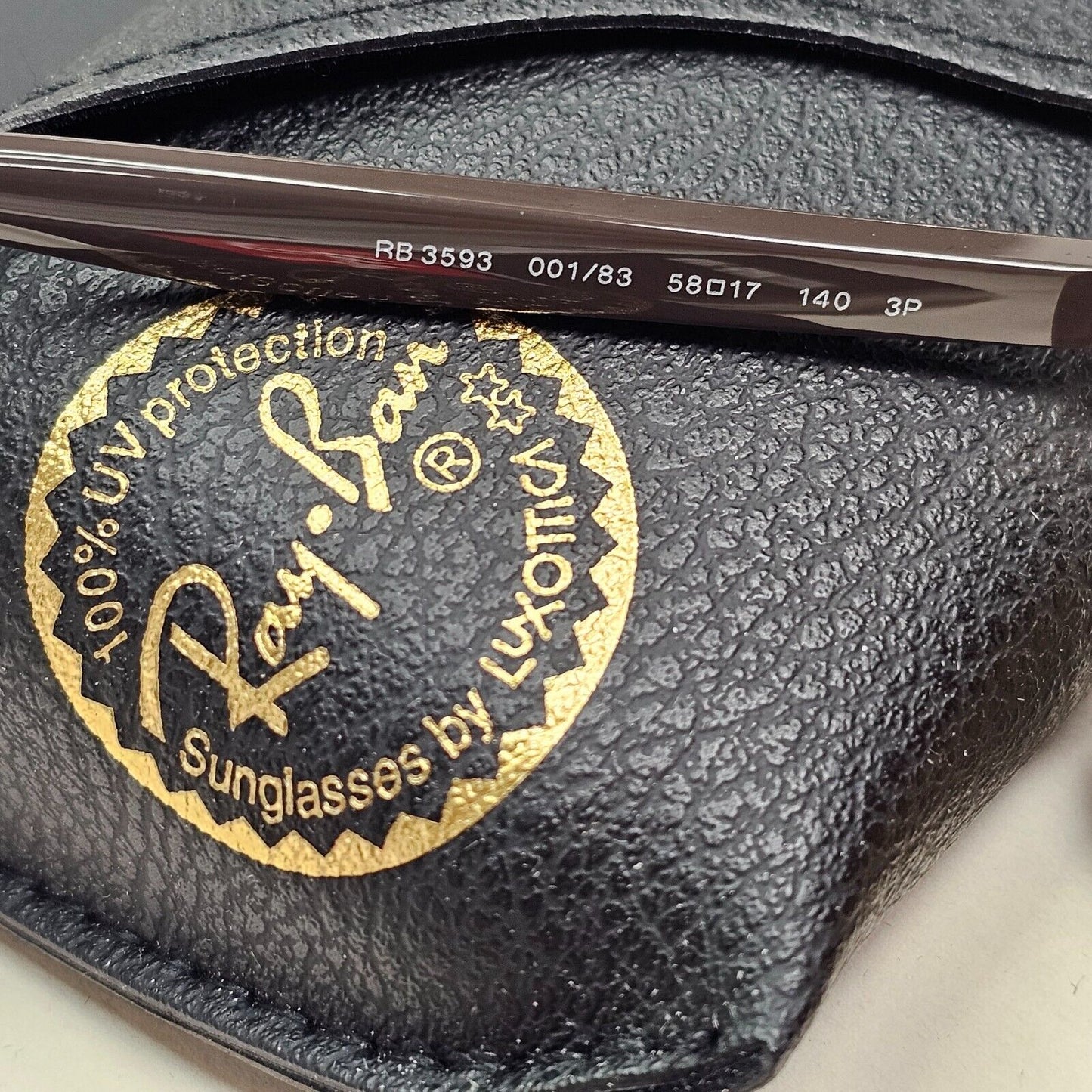 Ray-Ban Sunglasses 2018 Polarized Gold Brown Pilot Navigator RB 3593 001/83 58mm