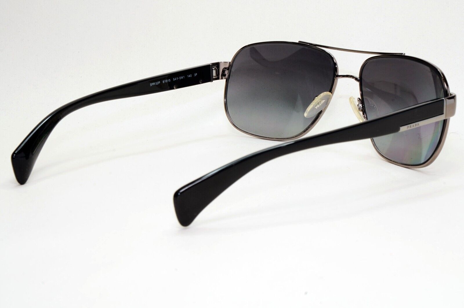 Prada Sunglasses Polarised Gunmetal Black Grey PR52PS SPR 52P 5AV-5W1 061024