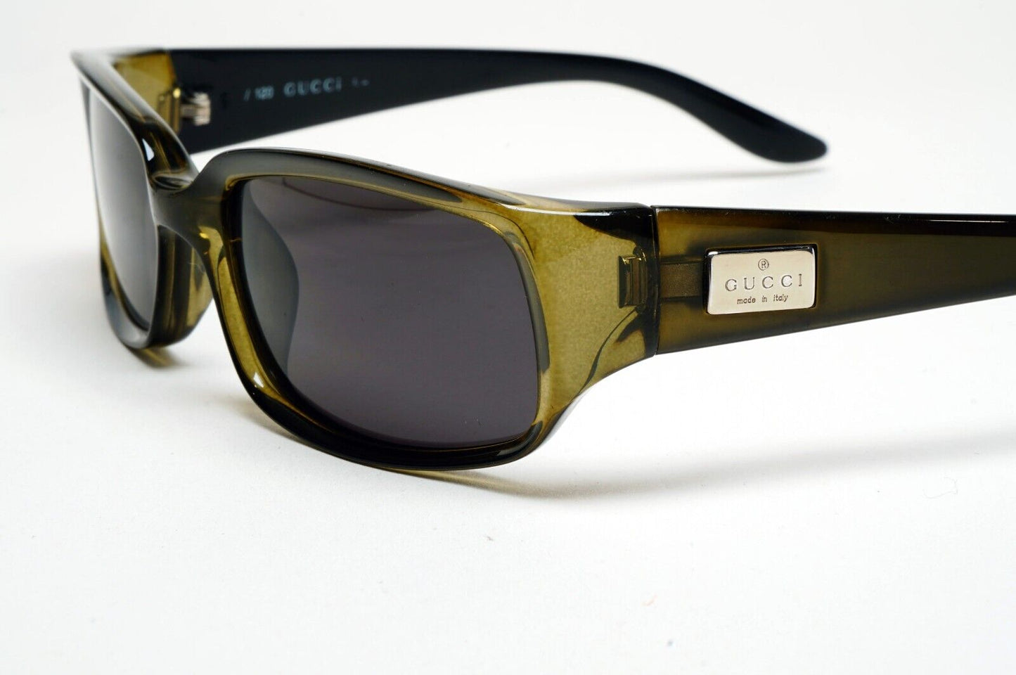 Gucci Sunglasses 1998 Vintage Rectangle Olive Green Black GG 2454/S 6EV 220125