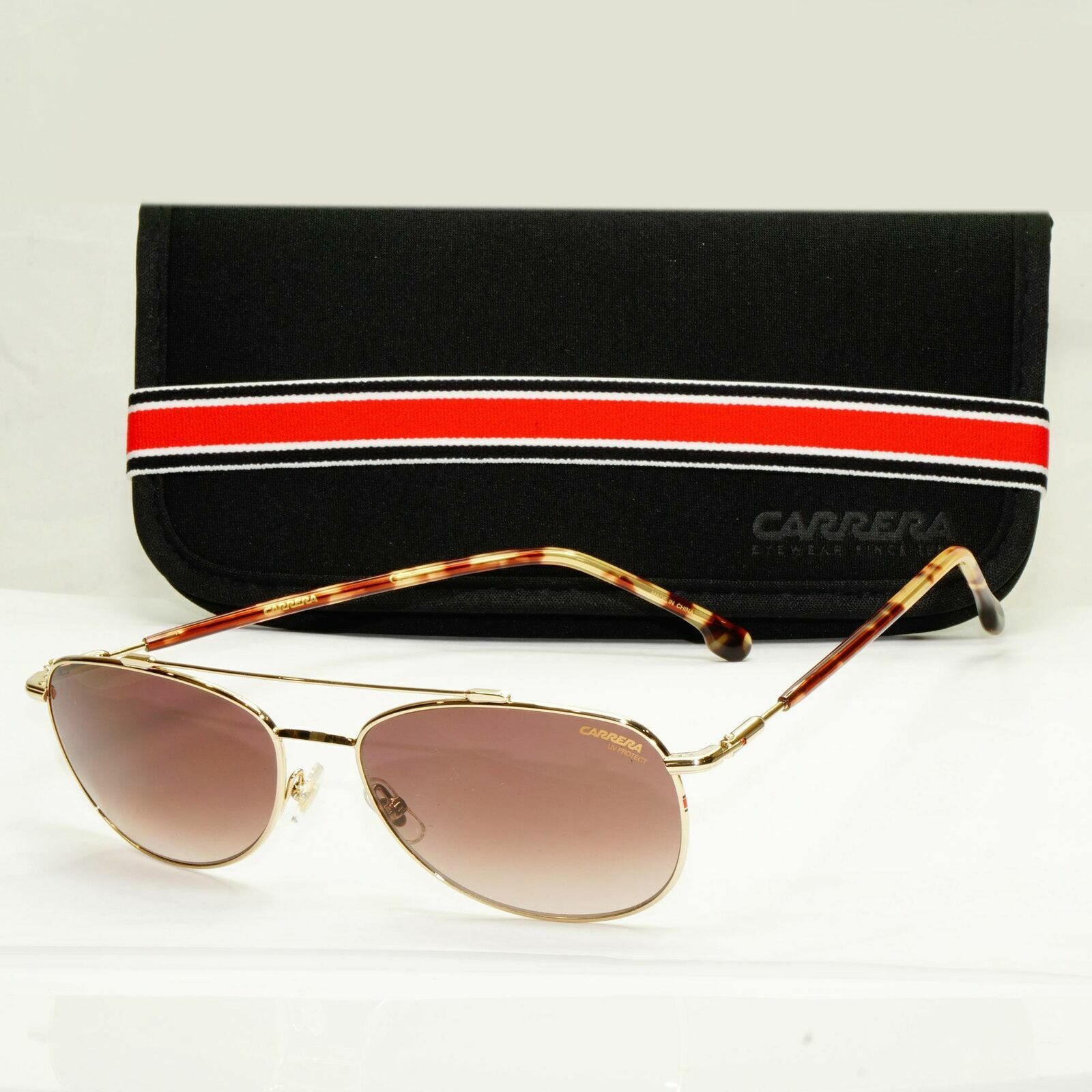 Carrera Gold Sunglasses Pilot Gradient Brown Fade Mens Metal 224 05JHA 58mm