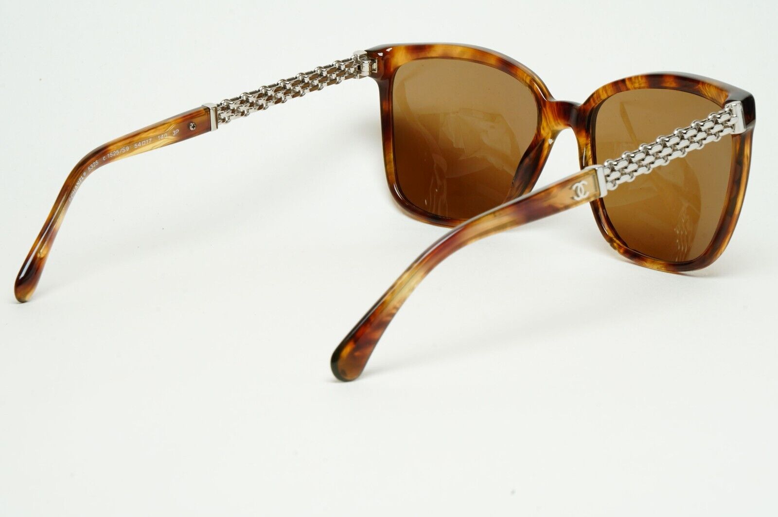 Chanel Sunglasses Chain Brown Tortoise Silver Square 5325 c.1525 54mm 261124