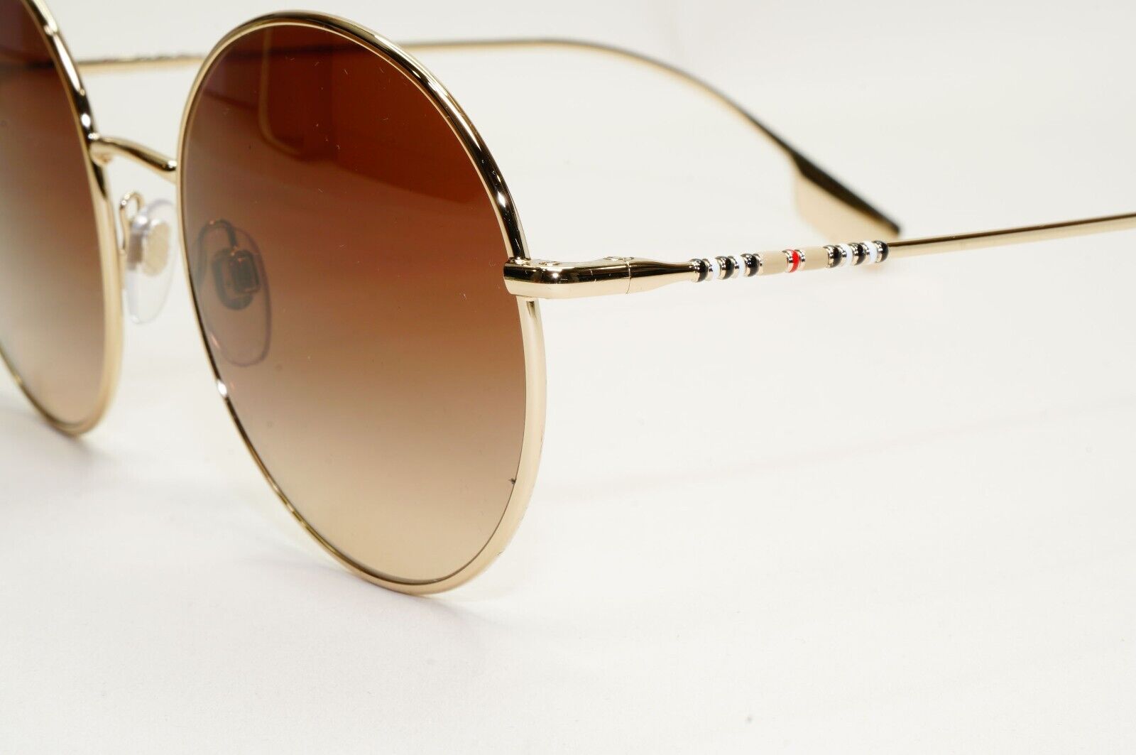 Burberry Sunglasses Round Gold Brown Gradient Metal BE 3132 Pippa 1109/13 58mm