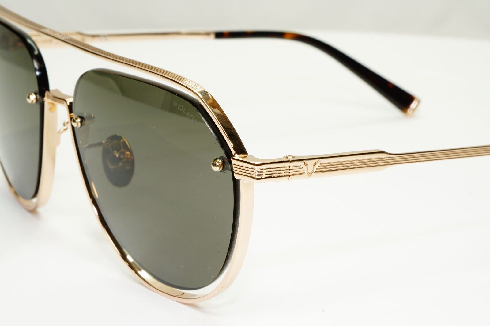 Police Lewis Hamilton F1 Sunglasses Gold Grey Metal Pilot SPL E17 COL 0300