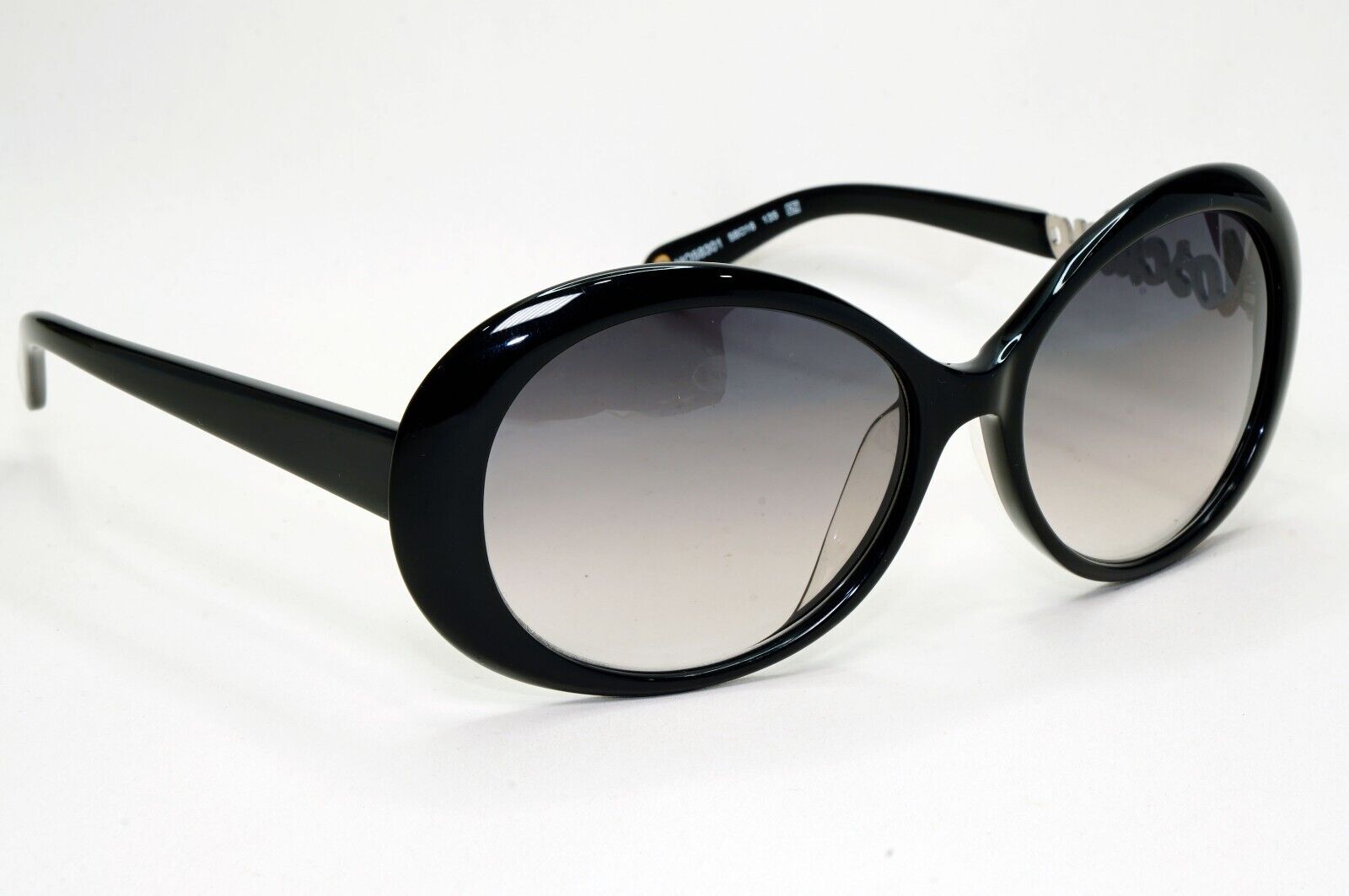 Moschino Sunglasses 2005 Vintage Black Silver Grey Gradient MO583 01 101124