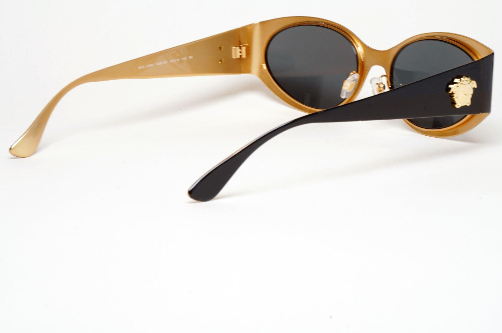 Versace Sunglasses Black Oval Gold La Medusa MOD VE 2263 1433/87 56mm [a]