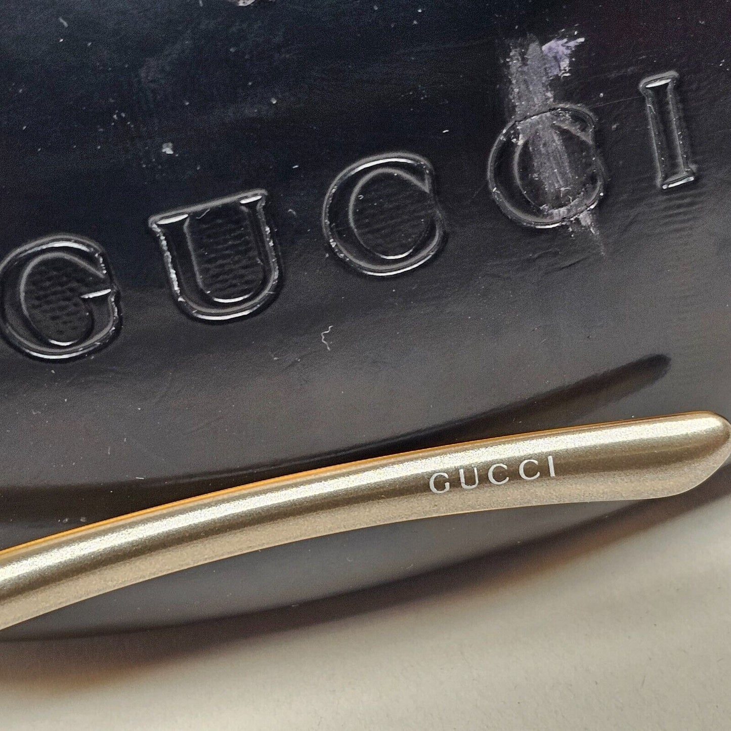 Gucci Sunglasses 2000 Vintage Black Honey Brown Transparent GG 2550/S LV6 310125