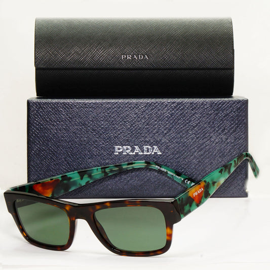 Prada Sunglasses Green Lens Brown Havana Tortoise PR15YV VPR 15Y 23B-1O1 52mm