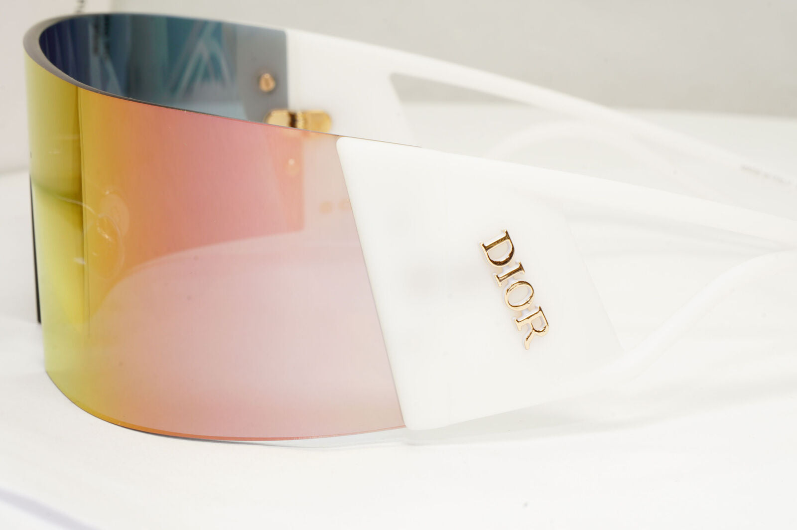 Dior Kaleidiorscopic Sunglasses Shield Visor Mirror White Pink Gold 35J0J