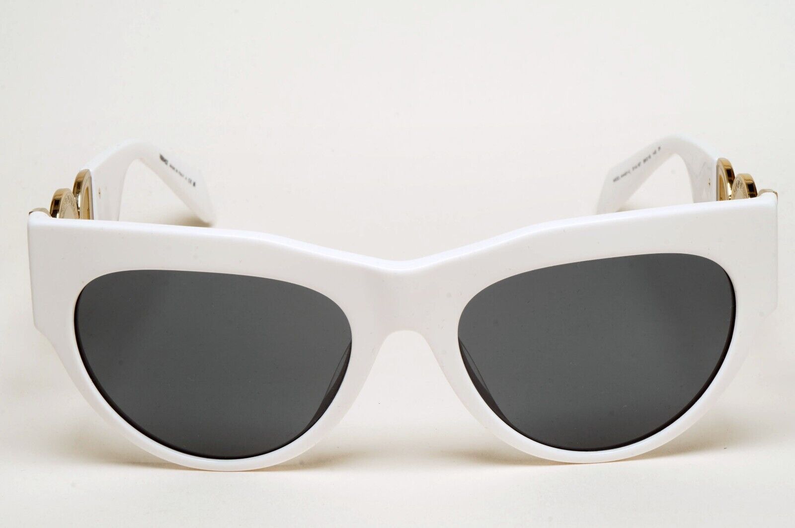 Versace Sunglasses White Gold Medusa Grey Square MOD VE 4440-U 314/87 56mm