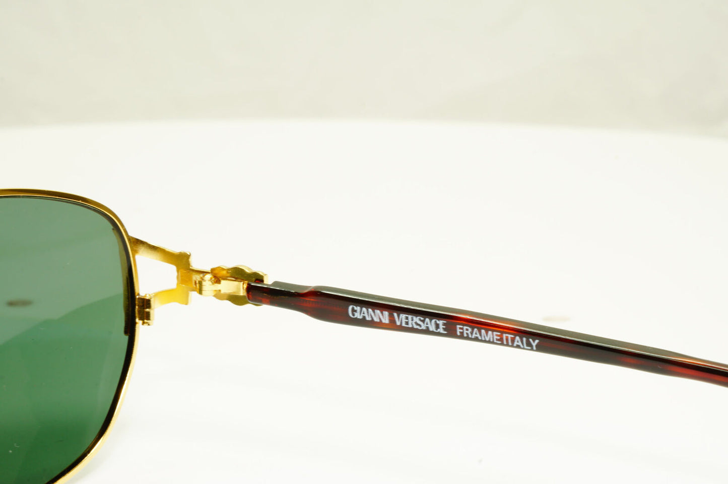 Gianni Versace 1995 Vintage Gold Medusa Green Brown Sunglasses MOD G29 COL 03L