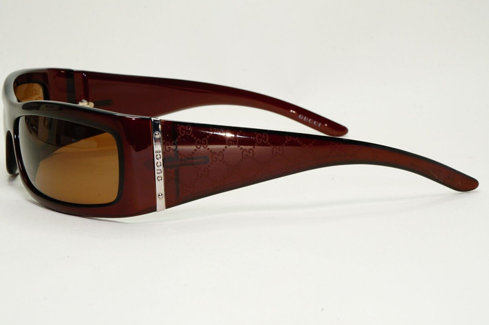 Gucci Sunglasses 2004 Vintage Brown Dark Monogram GG 1564/S RGF8U 011124