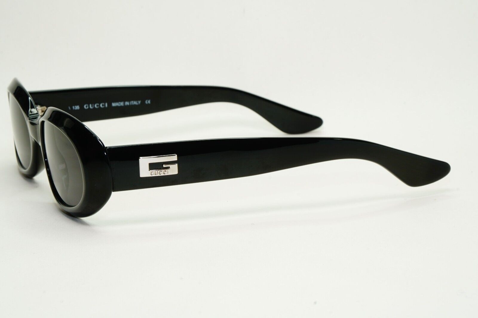 Gucci Sunglasses 1997 Vintage Oval Black Grey GG 2419/N/S 9HH 51mm 120824