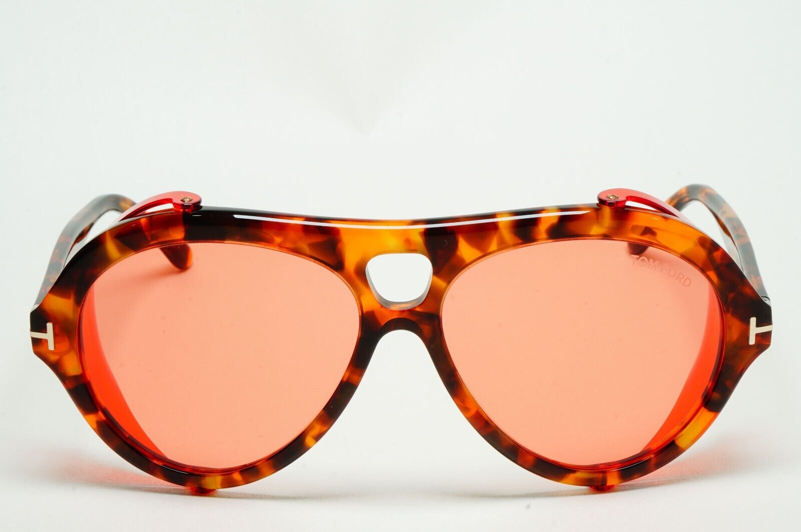 Tom Ford Sunglasses Neughman Brown Rose Red Rose Side Shields FT0882 TF 882 54S