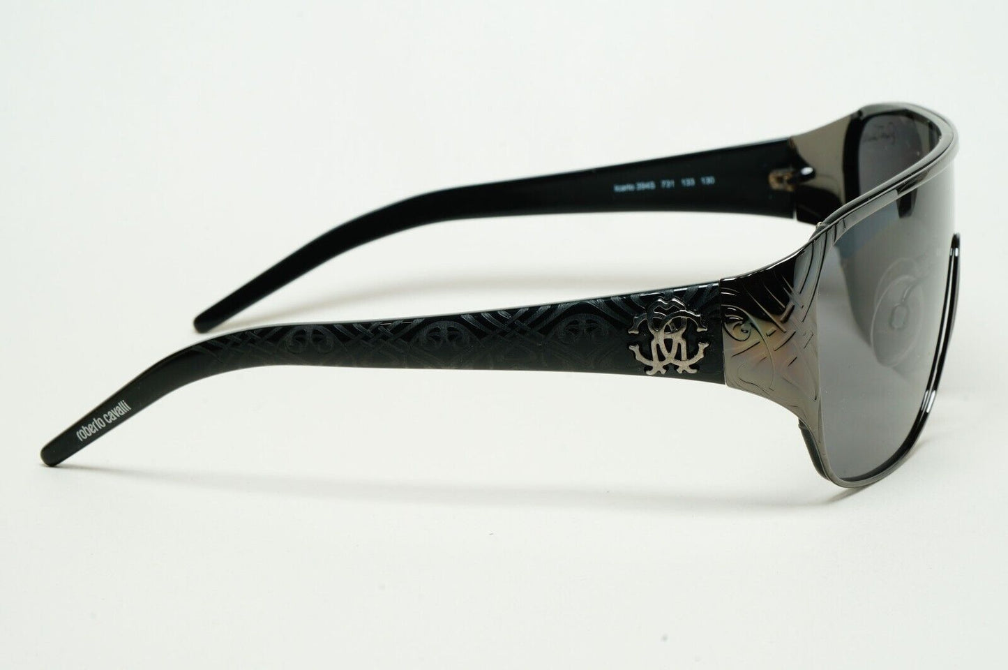 Roberto Cavalli Sunglasses 2006 Vintage Black Grey Shield Icario 394S 731 211124