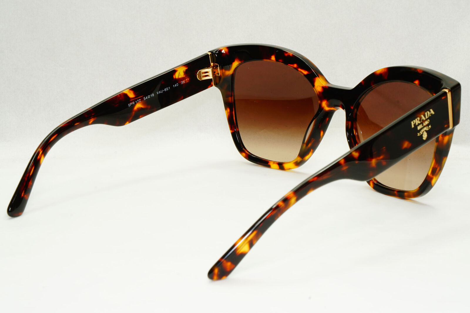 Prada Sunglasses Honey Brown Tortoiseshell Square PR17ZS SPR 17Z VAU-6S1 54mm