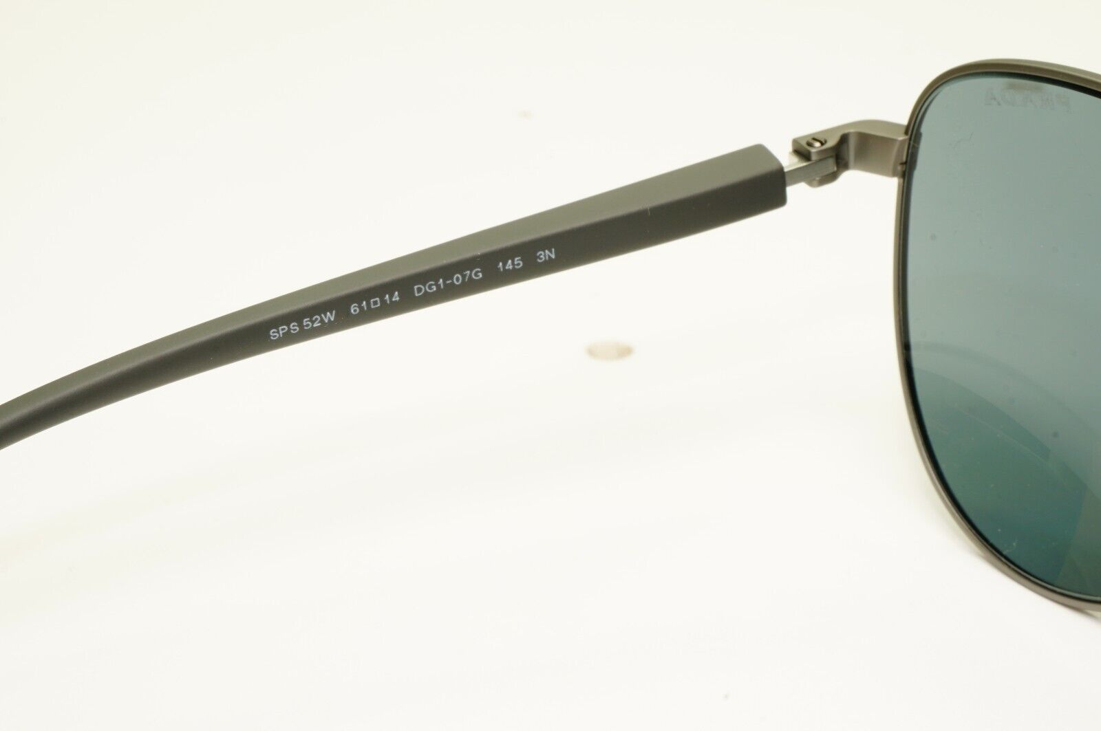Prada Grey Mirror Sunglasses Pilot Gunmetal Silver Mens SPS 52W PS52WS DG1-07G