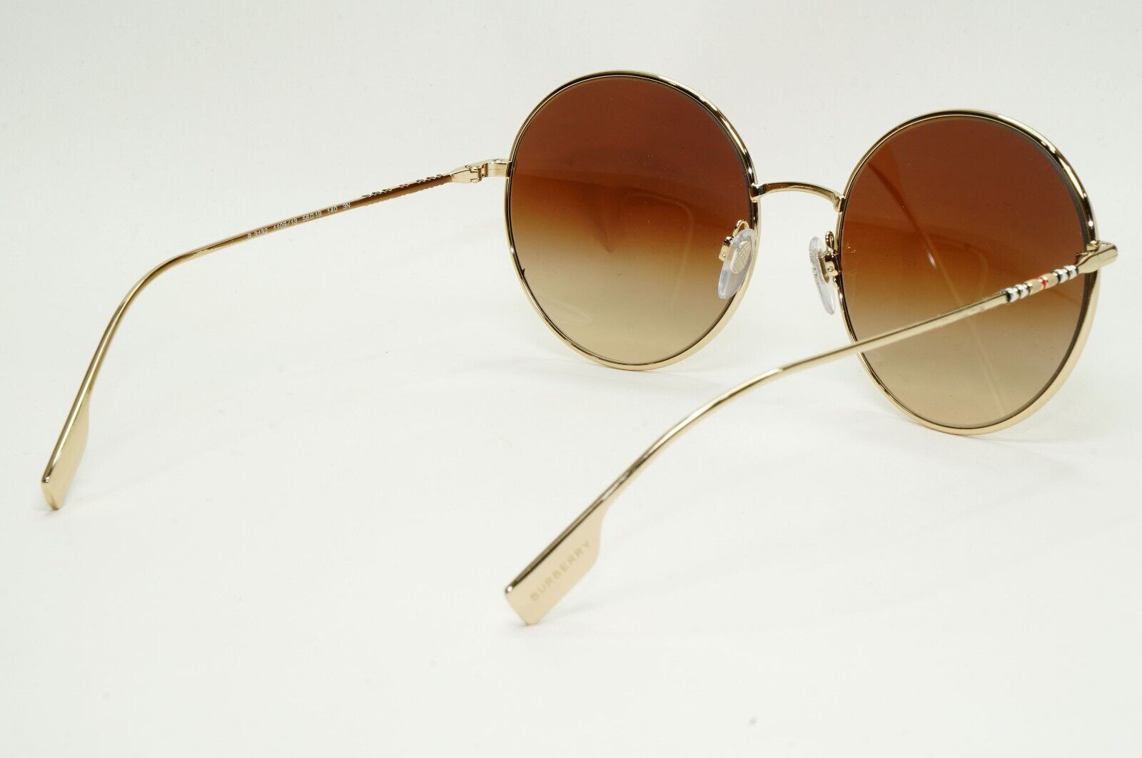 Burberry Sunglasses Round Gold Brown Gradient Metal BE 3132 Pippa 1109/13 58mm