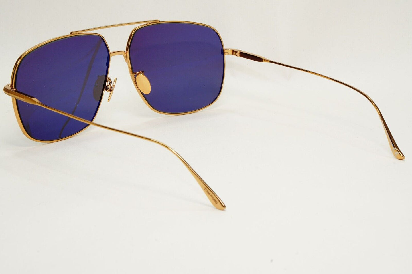 Tom Ford Sunglasses John-02 Titanium Gold Grey Pilot Navigator TF 746-D 30A 63mm