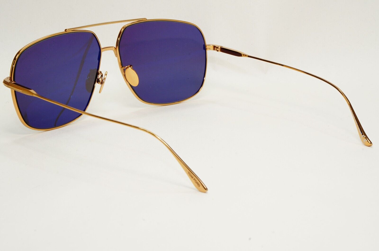 Tom Ford Sunglasses John-02 Titanium Gold Grey Pilot Navigator TF 746-D 30A 63mm
