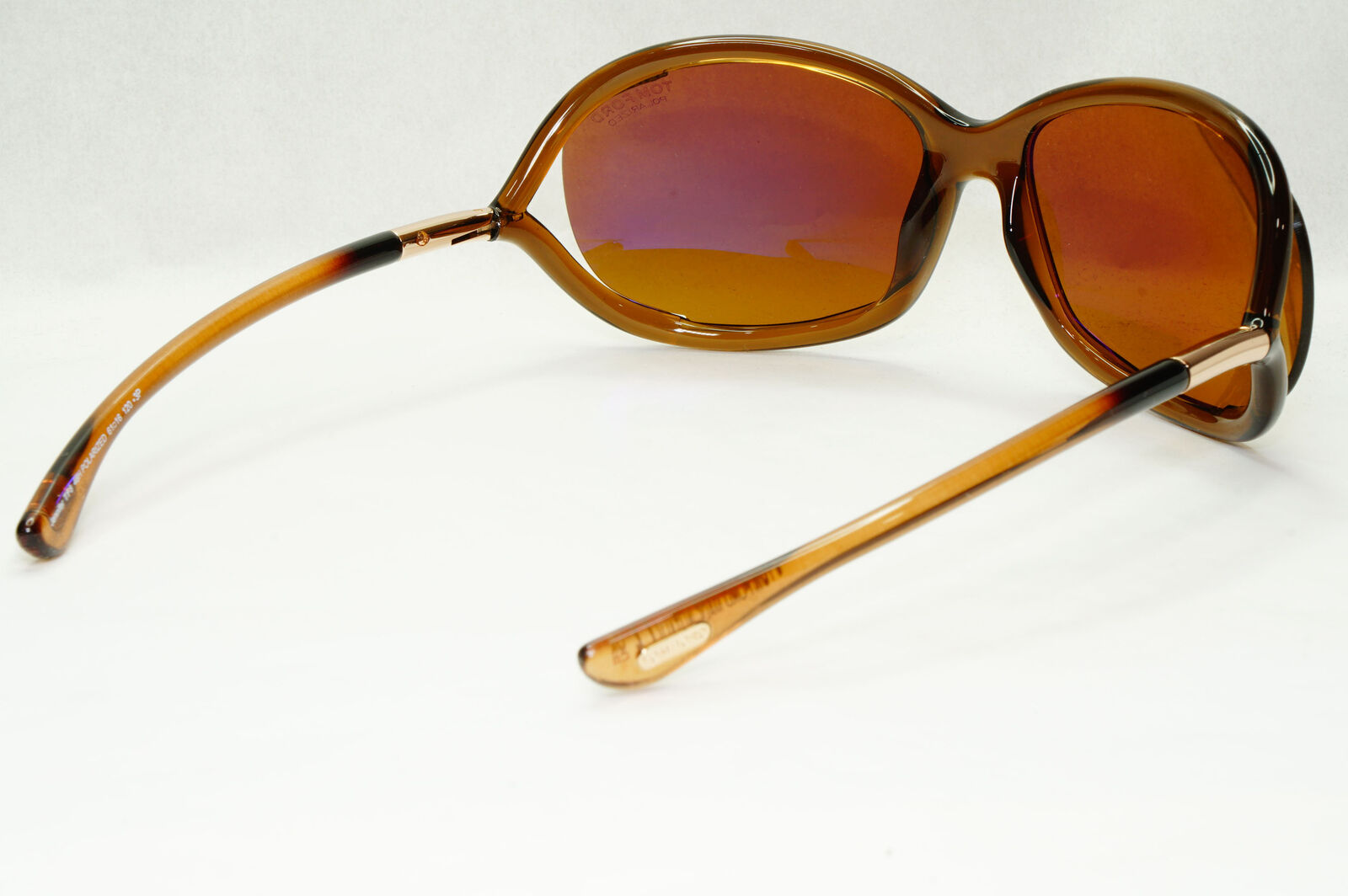 Tom Ford Sunglasses Jennifer Polarized Brown Gold Wrap Designer FT0008 TF8 48H