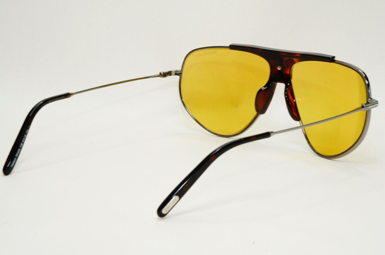 Tom Ford Sunglasses Addison Ruthenium Grey Yellow Brown Pilot FT0928 TF 928 12E