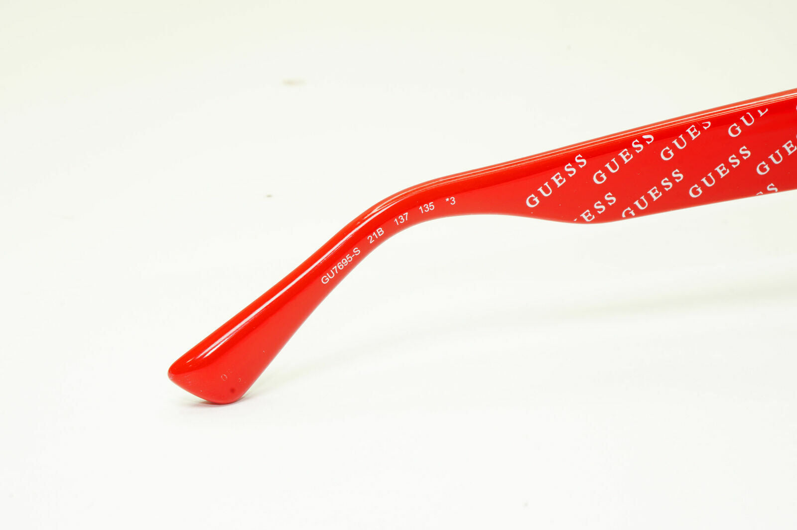 Guess Sunglasses Shield Visor Mens Womens  White Red Grey GU 7695-S 21B Blogger