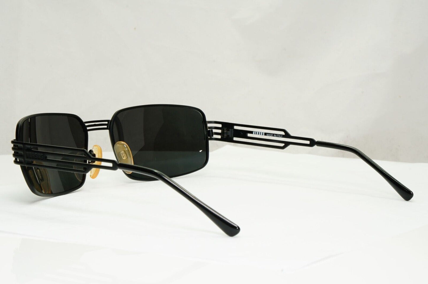 Versus 1996 by Gianni Versace Vintage Matte Black Sunglasses MOD F37 COL 028